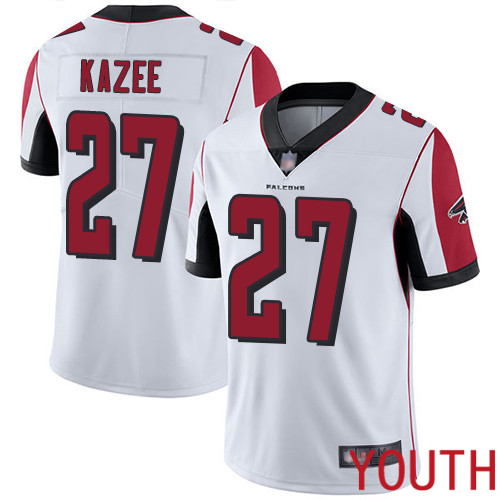 Atlanta Falcons Limited White Youth Damontae Kazee Road Jersey NFL Football #27 Vapor Untouchable